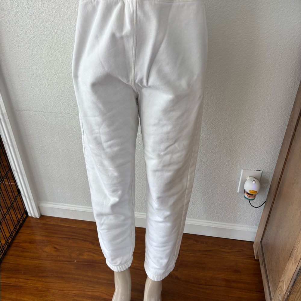 REFORMATION Cozy White Jogger Towel Sweatpants